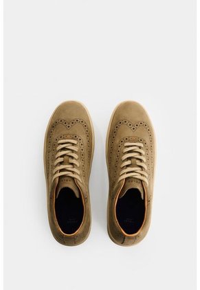 Zapatos De Cordón De Cuero Gamuzado Para Hombre Ocean Zapatos De Cordón De Cuero Gamuzado Para Hombre Ocean Arena 46 VÉLEZ