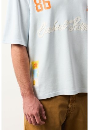 Polo Cropped En Algodón Para Hombre Primavera Polo Cropped En Algodón Para Hombre Primavera Azul Claro S VÉLEZ