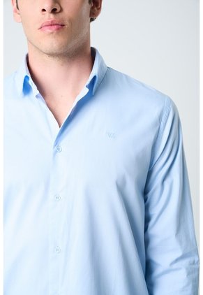 Camisa En Popelina Para Hombre Semifitted Camisa En Popelina Para Hombre Semifitted Azul Claro XXL VÉLEZ