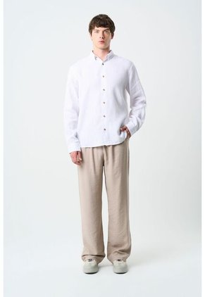 Camisa Manga Larga Semi Fitted Para Hombre Roma Camisa Manga Larga Semi Fitted Para Hombre Roma Blanco S VÉLEZ