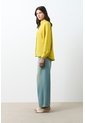 Camisa Peonia Para Mujer Manga Murciélago Camisa Peonia Para Mujer Manga Murciélago Amarillo Limon XL VÉLEZ de Vélez