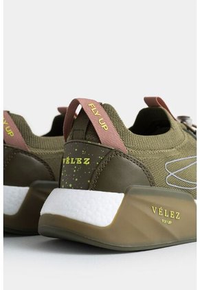 Tenis Fly Up Freedom 02 De Textil Y Cuero Para Mujer Cordón Graduable Tenis Fly Up Freedom 02 De Textil Y Cuero Para Mujer Cordón Graduable Verde 34 Vélez