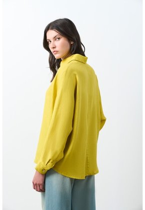 Camisa Peonia Para Mujer Manga Murciélago Camisa Peonia Para Mujer Manga Murciélago Amarillo Limon XL VÉLEZ