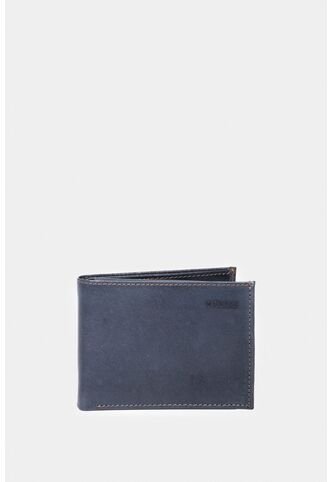 Billetera Humanista De Cuero Para Hombre Costuras Contraste Azul Oscuro Billetera Humanista De Cuero Para Hombre Costuras Contraste Azul Oscuro VÉLEZ Vélez