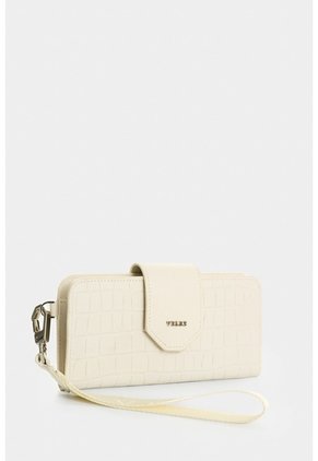 Billetera Porta Chequera De Cuero Para Mujer Extravaganza Billetera Porta Chequera De Cuero Para Mujer Extravaganza Blanco VÉLEZ