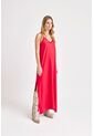 Vestido Rosas En Tejido Plano Para Mujer Detalle Trenzado Vestido Rosas En Tejido Plano Para Mujer Detalle Trenzado Rojo 08 Vélez de Vélez