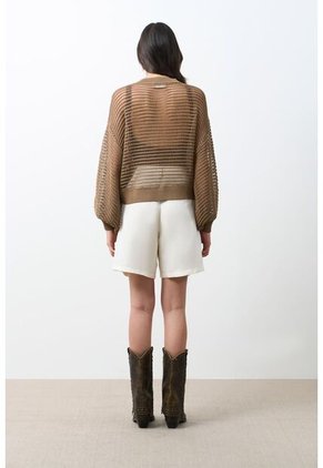 Sweater Tejido Taroa Para Mujer Semi Cropped Sweater Tejido Taroa Para Mujer Semi Cropped Miel L VÉLEZ