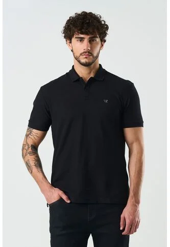 Polo Manga Corta Essential Para Hombre Textura Polo Manga Corta Essential Para Hombre Textura Negro XXL VÉLEZ Vélez