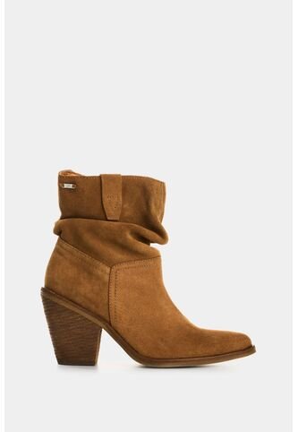 Botines De Cuero Gamuzado Para Mujer Faro Botines De Cuero Gamuzado Para Mujer Faro Miel 39 VÉLEZ Vélez
