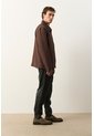 Chaqueta De Tela Y Cuero Para Hombre Hazel Chaqueta De Tela Y Cuero Para Hombre Hazel Cafe XXL VÉLEZ de Vélez