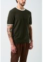 Camiseta Tejida Manga Corta Para Hombre Luminia Camiseta Tejida Manga Corta Para Hombre Luminia Verde Oliva L VÉLEZ de Vélez