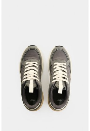 Tenis De Lona Y Cuero Gamuzado Para Hombre Stone 2 Tenis De Lona Y Cuero Gamuzado Para Hombre Stone 2 Gris 41 VÉLEZ