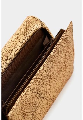 Billetera De Cuero Folia Para Mujer Real Billetera De Cuero Folia Para Mujer Real Dorado VÉLEZ