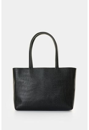 Shopping De Cuero Grabado Para Mujer Cala Shopping De Cuero Grabado Para Mujer Cala Negro VÉLEZ