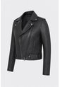 Chaqueta Claire Tejida De Cuero Para Mujer Silueta Biker Chaqueta Claire Tejida De Cuero Para Mujer Silueta Biker Negro XXL VÉLEZ de Vélez