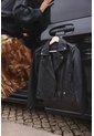 Chaqueta Claire Tejida De Cuero Para Mujer Silueta Biker Chaqueta Claire Tejida De Cuero Para Mujer Silueta Biker Negro XXL VÉLEZ de Vélez