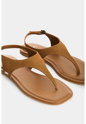 Sandalia Plana En Cuero Para Mujer Cienaga Sandalia Plana En Cuero Para Mujer Cienaga Miel 38 VÉLEZ