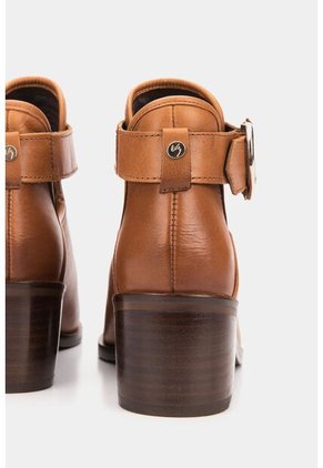 Botines Tacón De Cuero Hebilla Botines Tacón De Cuero Hebilla Miel 34 VÉLEZ