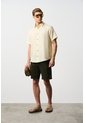 Camisa En Lino Manga Corta Siena Para Hombre Camisa En Lino Manga Corta Siena Para Hombre Amarillo XS VÉLEZ de Vélez