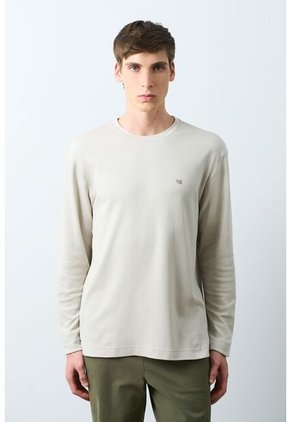 Camiseta Tejida Manga Larga Para Hombre Sabina Camiseta Tejida Manga Larga Para Hombre Sabina Arena S VÉLEZ