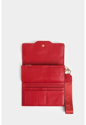 Billetera Porta Chequera Damasco De Cuero Para Mujer Cargadera Removible Billetera Porta Chequera Damasco De Cuero Para Mujer Cargadera Removible Rojo Vélez