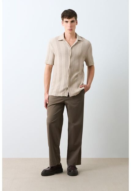 Camisa Manga Corta Resort Para Hombre Oroa Camisa Manga Corta Resort Para Hombre Oroa Crema XL VÉLEZ