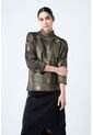 Sweater Rock En Tejido Rectilíneo Para Mujer Efecto Metalizado Sweater Rock En Tejido Rectilíneo Para Mujer Efecto Metalizado Oro Dorado XS VÉLEZ de Vélez