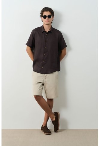 Camisa En Lino Manga Corta Siena Para Hombre Camisa En Lino Manga Corta Siena Para Hombre Cafe XXL VÉLEZ Vélez