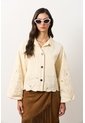 Chaqueta En Dril Para Mujer Runas Chaqueta En Dril Para Mujer Runas Crema M VÉLEZ de Vélez