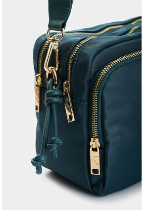 Manos Libres En Lona Y Cuero Para Mujer Square Manos Libres En Lona Y Cuero Para Mujer Square Agua Marina VÉLEZ