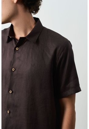 Camisa En Lino Manga Corta Siena Para Hombre Camisa En Lino Manga Corta Siena Para Hombre Cafe XXL VÉLEZ