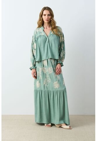 Camisa Manga Larga Para Mujer Bruma Camisa Manga Larga Para Mujer Bruma Verde M VÉLEZ Vélez