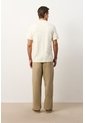 Camisa Manga Corta Tejida Para Hombre Ikal Camisa Manga Corta Tejida Para Hombre Ikal Crema XXL VÉLEZ de Vélez