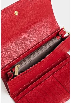 Billetera Porta Chequera Damasco De Cuero Para Mujer Cargadera Removible Billetera Porta Chequera Damasco De Cuero Para Mujer Cargadera Removible Rojo Vélez
