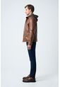 Chaqueta Belmont De Cuero Para Hombre Capucha Y Pechera Chaqueta Belmont De Cuero Para Hombre Capucha Y Pechera Miel XL VÉLEZ de Vélez