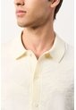 Camisa Manga Corta Tejida Para Hombre Ikal Camisa Manga Corta Tejida Para Hombre Ikal Crema XXL VÉLEZ de Vélez