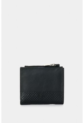Billetera De Cuero Grabado Para Mujer Golden Billetera De Cuero Grabado Para Mujer Golden Negro VÉLEZ