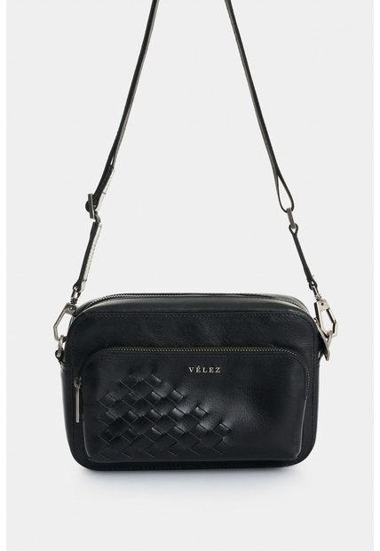 Bandolera De Cuero Con Detalle Tejido Para Hombre Kansas 2.0 Bandolera De Cuero Con Detalle Tejido Para Hombre Kansas 2.0 Negro VÉLEZ