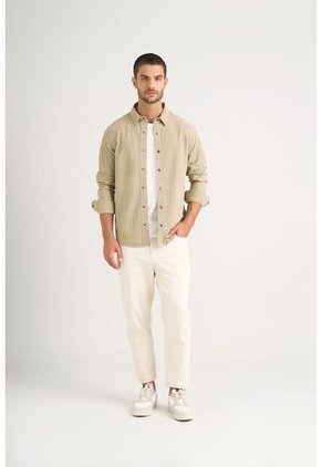 Camisa Manga Larga Para Hombre Gamuza Camisa Manga Larga Para Hombre Gamuza Verde S VÉLEZ