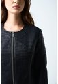 Chaqueta De Cuero Tejido Para Mujer Woven Chaqueta De Cuero Tejido Para Mujer Woven Negro M VÉLEZ de Vélez