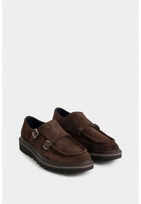 Mocasines Loira 2 De Cuero Gamuzado Para Hombre Silueta Monkstrap Mocasines Loira 2 De Cuero Gamuzado Para Hombre Silueta Monkstrap Cafe 41 VÉLEZ