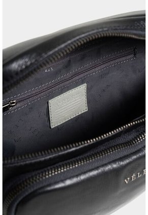 Riñonera Brunei 2 De Cuero Para Hombre Con Acabado Espazolado Riñonera Brunei 2 De Cuero Para Hombre Con Acabado Espazolado Negro VÉLEZ