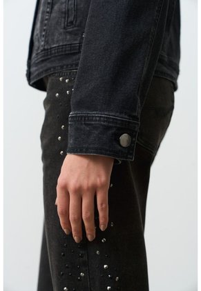 Chaqueta En Denim Para Mujer Western Chaqueta En Denim Para Mujer Western Negro XL VÉLEZ
