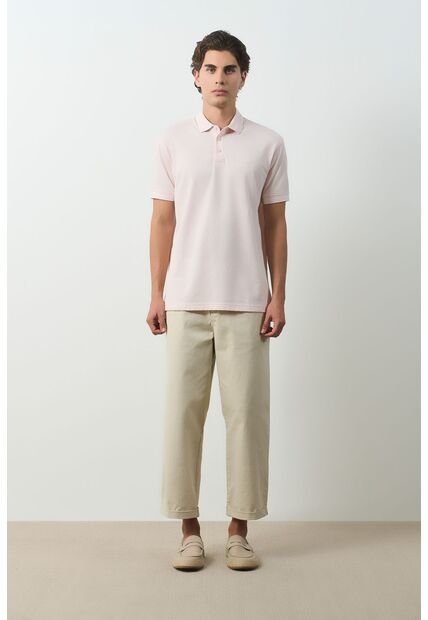 Polo Lucca Manga Corta Para Hombre Texturizada Polo Lucca Manga Corta Para Hombre Texturizada Rosado L VÉLEZ