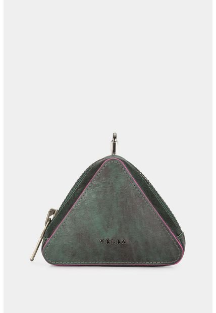 Monedero Laila De Cuero Para Mujer Triangular Monedero Laila De Cuero Para Mujer Triangular Verde Vélez