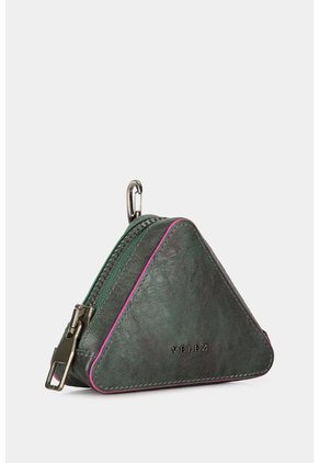 Monedero Laila De Cuero Para Mujer Triangular Monedero Laila De Cuero Para Mujer Triangular Verde Vélez