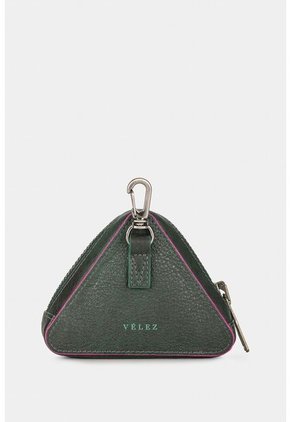 Monedero Laila De Cuero Para Mujer Triangular Monedero Laila De Cuero Para Mujer Triangular Verde Vélez