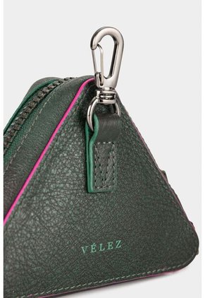 Monedero Laila De Cuero Para Mujer Triangular Monedero Laila De Cuero Para Mujer Triangular Verde Vélez