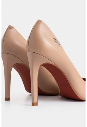 Tacones Cerrados De Cuero Liso Tacones Cerrados De Cuero Liso Natural 34 VÉLEZ