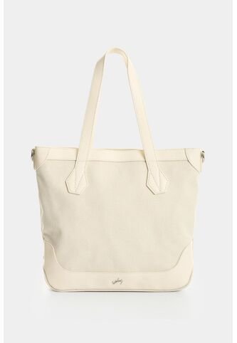 Shopping En Lona Y Cuero Para Mujer Aurelia Shopping En Lona Y Cuero Para Mujer Aurelia Blanco VÉLEZ Vélez